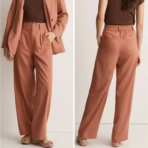 NEW Madewell The Neale Straight-Leg Pant in Drapeweave,‎ drie rose, size 6 - Picture 1 of 14